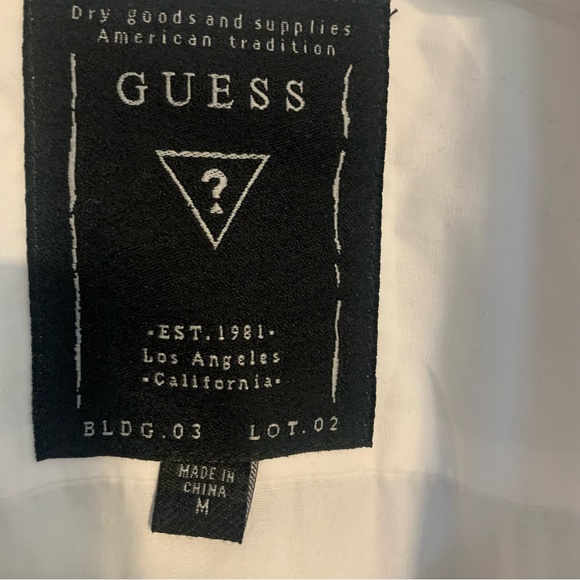 Men’s White Guess Shirt - Picture 3 of 4